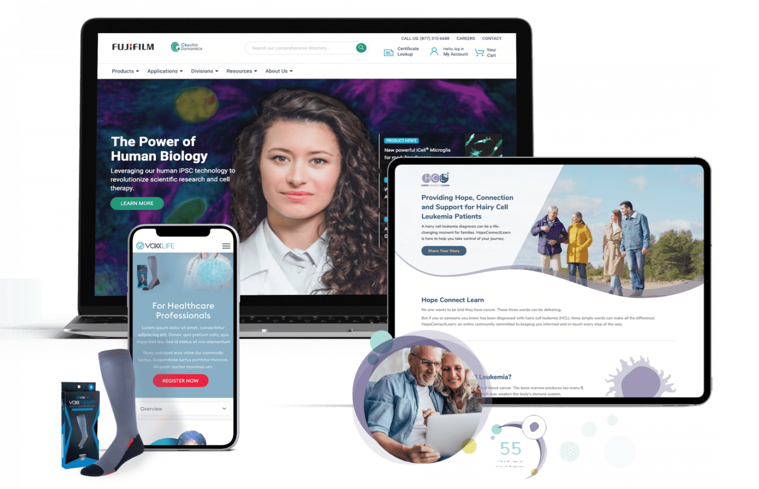 Life Science Website Design - Mobile